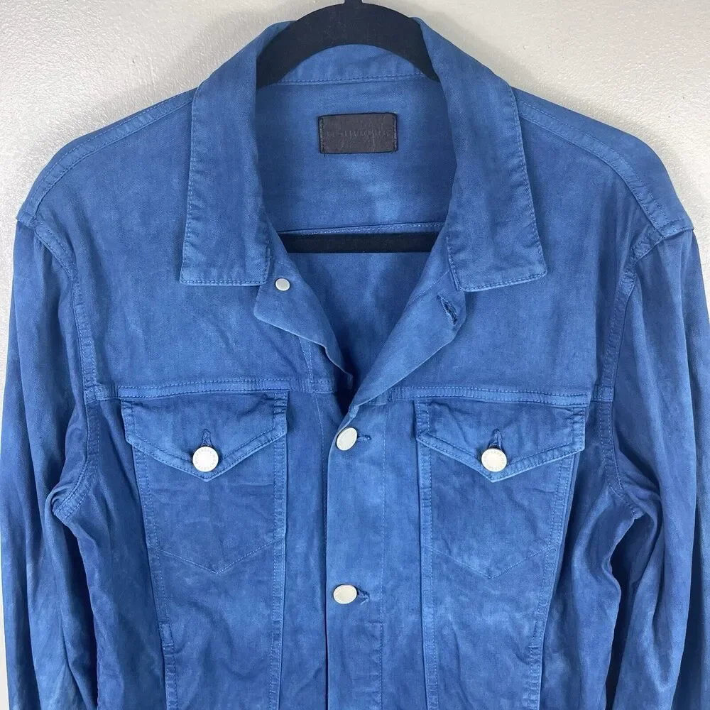 Monfrère Dean Denim Jean Jacket Women Size M Indigo‎ Blue Dipped Dye Unisex